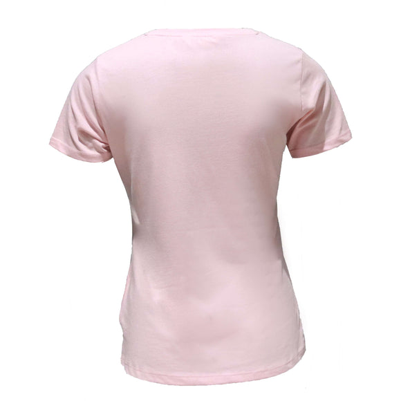 Pale Pink Printed T Shirt Nawao.com