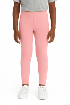 Pale Pink Rib Leggings Nawao.com