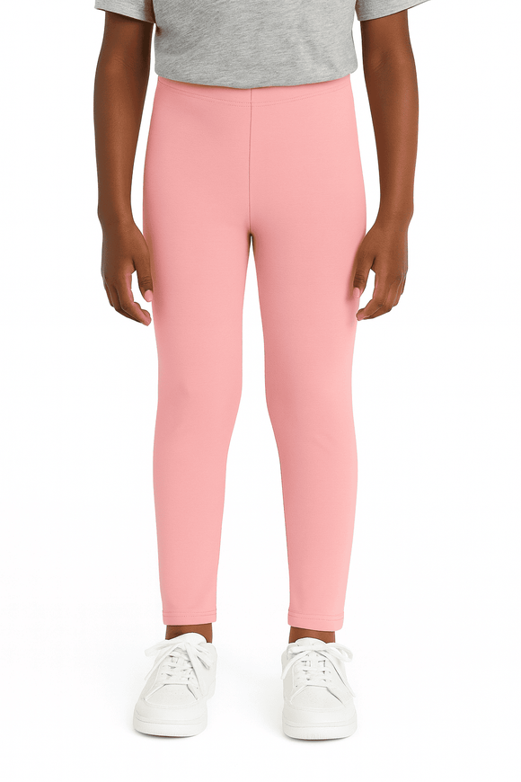 Pale Pink Rib Leggings Nawao.com