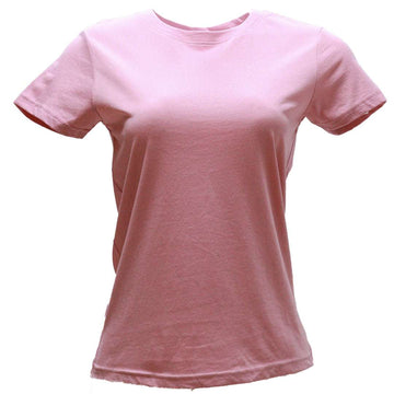 Pale Pink Short Sleeve Crew Neck T Shirt Pale Nawao.com