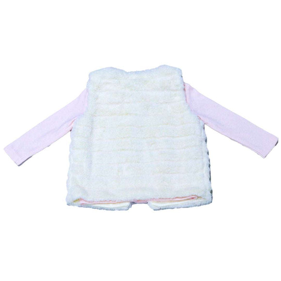 Pale Pink T Shirt With Gillet And Leggings Nawao.com