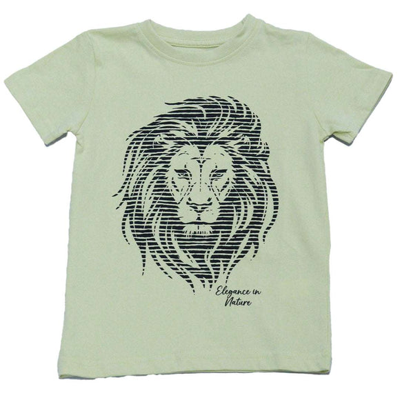 Pale Yellow Printed Short Sleeve T Shirt Nawao.com