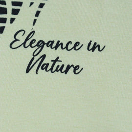 Pale Yellow Printed Short Sleeve T Shirt Nawao.com