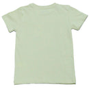 Pale Yellow Printed Short Sleeve T Shirt Nawao.com