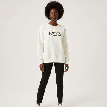 Paris Sweatshirt  Cream Uk8 Nawao.com