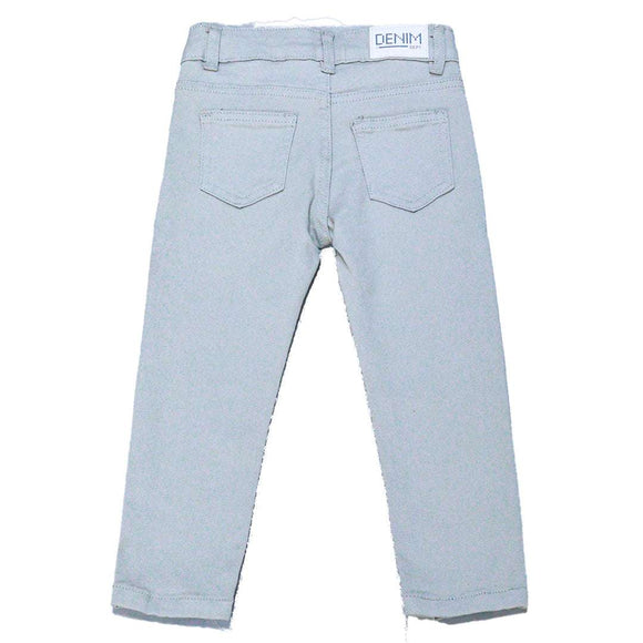 Pastel Grey 5 Pocket Coloured Denim Mid Grey 6 7 Years Nawao.com