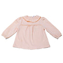 Peach Collar Knit Blouse Nawao.com