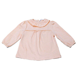 Peach Collar Knit Blouse Nawao.com