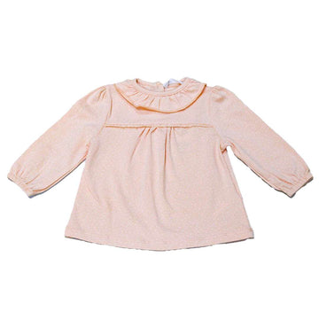 Peach Collar Knit Blouse Nawao.com