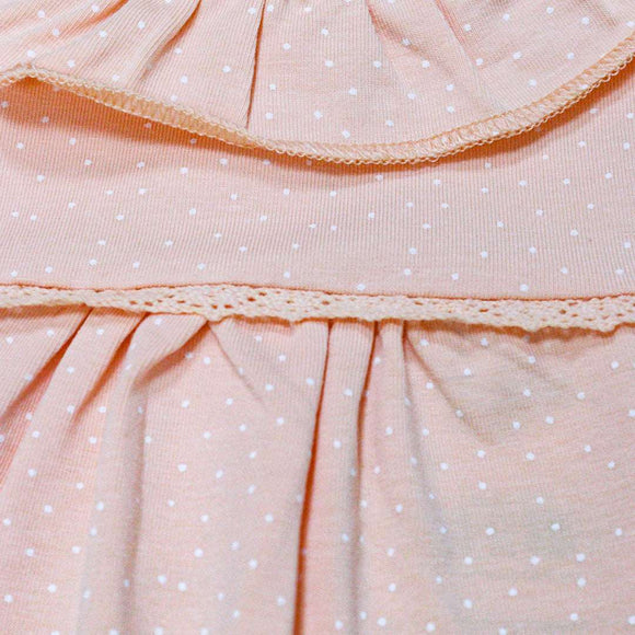 Peach Collar Knit Blouse Nawao.com