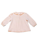 Peach Collar Knit Blouse Nawao.com