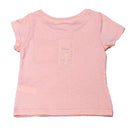 Peach Crochet Patch Pocket T Shirt Orange Nawao.com