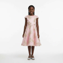Peach Gold Dress Assorted Nawao.com