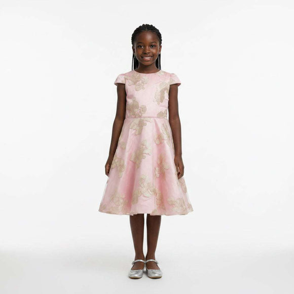 Peach Gold Dress Assorted Nawao.com