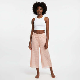 Peach Mesh Culottes Nawao.com