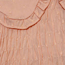 Peach Peterpan Collar Dobby Blouse Nawao.com