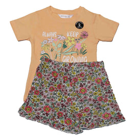 Peach Print Pyjama Sets Nawao.com