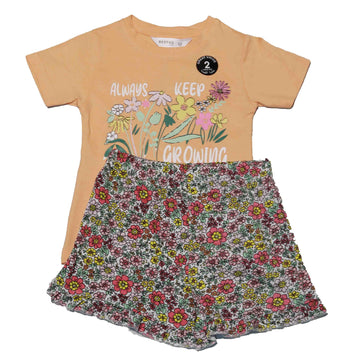 Peach Print Pyjama Sets Nawao.com
