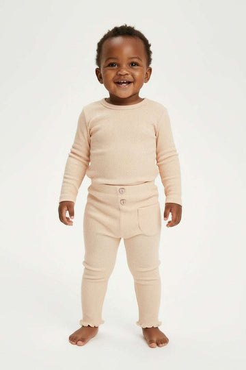 Peach Rib Leggings Nawao.com