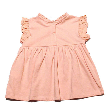 Peach Schiffly Yoke Blouse Nawao.com