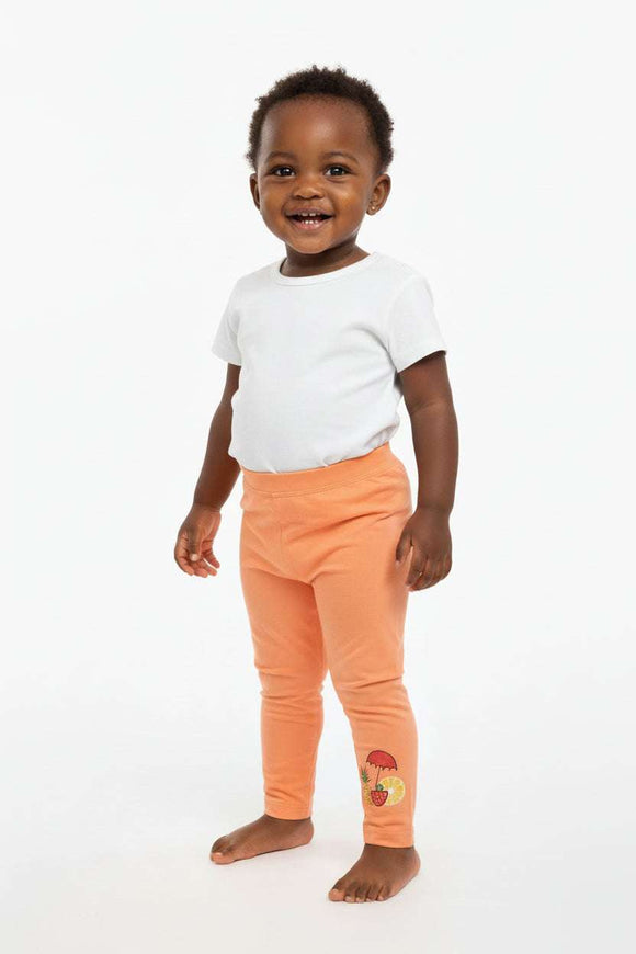 Peach Solid Leggings Nawao.com