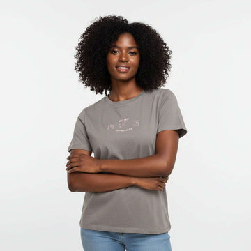 Peanuts Embellished T Shirt Charcoal Nawao.com