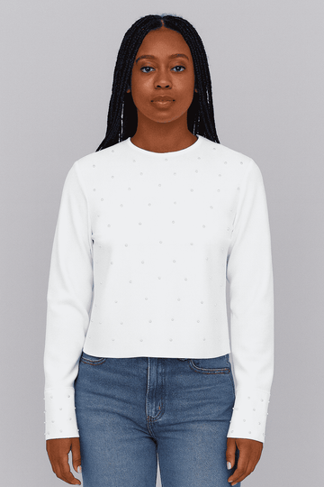 PEARL BLOUSE IVORY Nawao.com