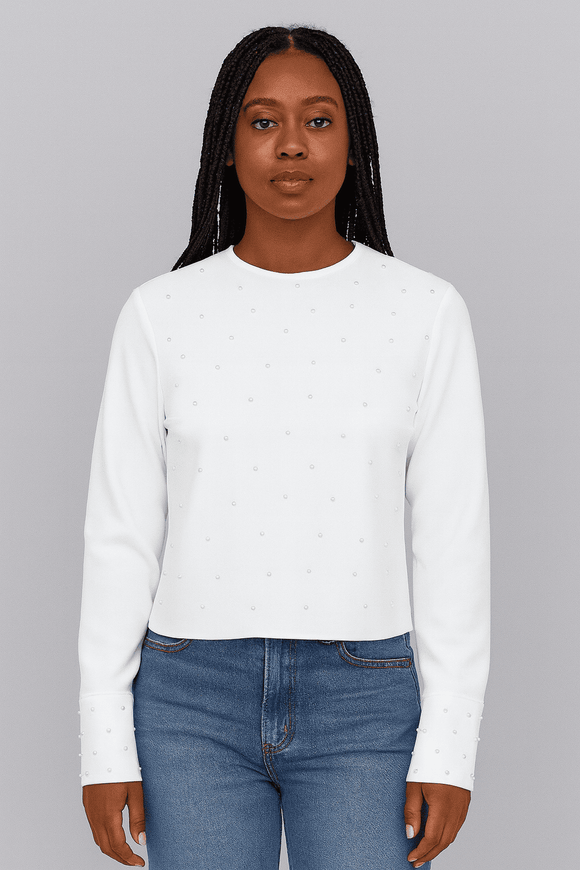 PEARL BLOUSE IVORY Nawao.com