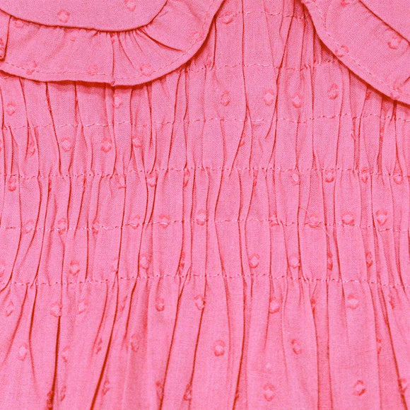 Peterpan Dobby Blouse Coral Pale Nawao.com