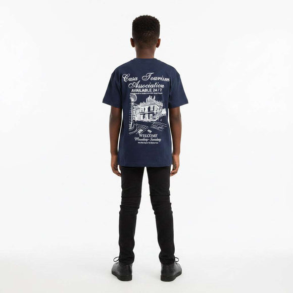 Petrol Blue Casa Tourism Association Over Size T Shirt Blue Nawao.com