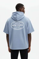 Petrol Blue Hoody S S Modal Tee Blue Nawao.com