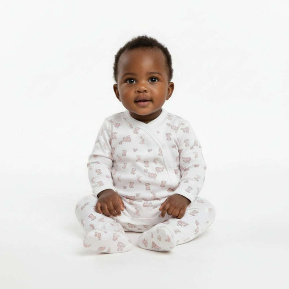 Pink 2 Pack Assorted Sleepsuits Pale Pink Nawao.com