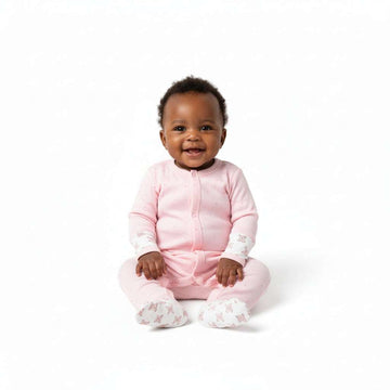 Pink 2 Pack Assorted Sleepsuits Pale Pink Nawao.com