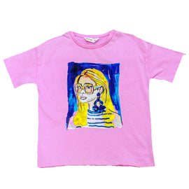 Pink Acid Wash Boxy Fit T Shirts Pale Pink Nawao.com