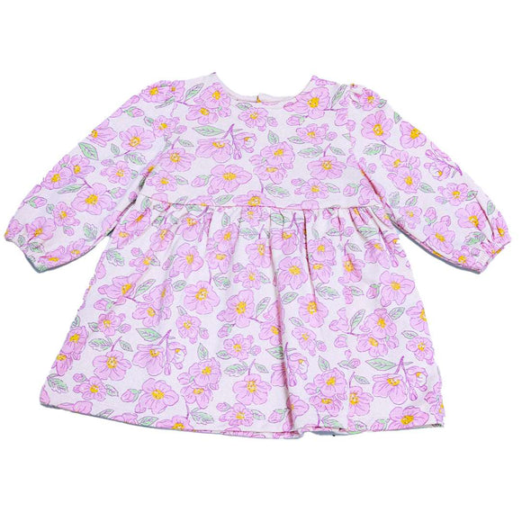 Pink All Over Print Dress Nawao.com