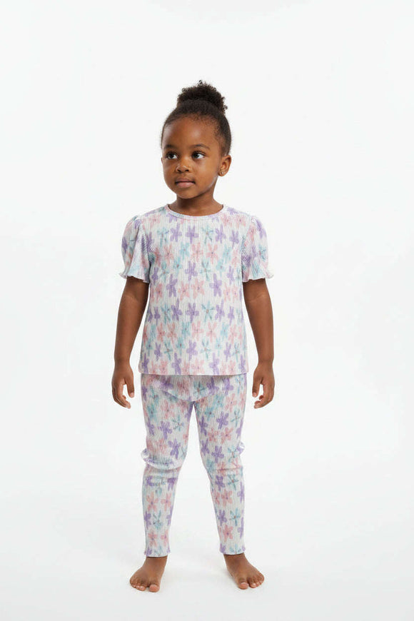 Pink Allover Butterfly Digital Print Set Pale Pink Nawao.com