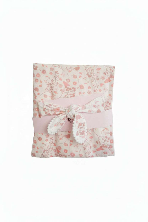 Pink Allover Print Blanket   Hairband Nawao.com