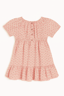 Pink Allover Print Satin Blouse Pale Pink Nawao.com