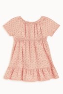 Pink Allover Print Satin Blouse Pale Pink Nawao.com