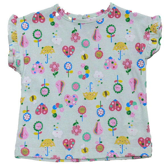 Pink And Light Mint Pack Of  Tshirts Assorted Nawao.com