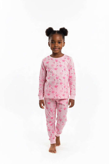 Pink Aop Placement Print Pj Sets White Nawao.com