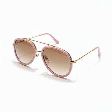 Pink Avaitor Embellished Sunglasses Nawao.com