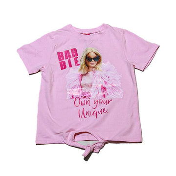 Pink Barbie Print Tshirt Nawao.com
