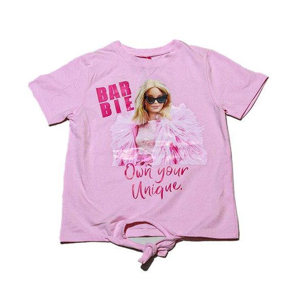 Pink Barbie Print Tshirt Nawao.com