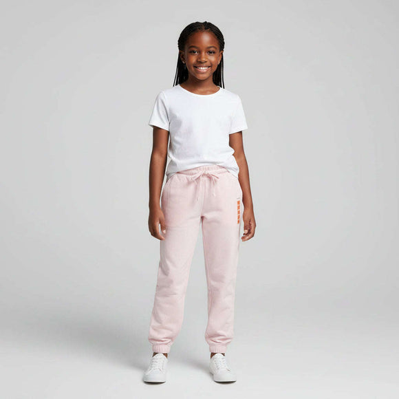 Pink Basic Track Pants Pale Pink Nawao.com