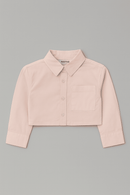 Pink Blouse With Button Front Pale Pink Nawao.com