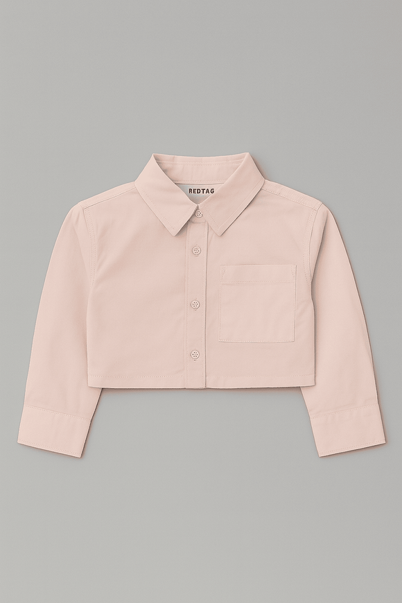 Pink Blouse With Button Front Pale Pink Nawao.com