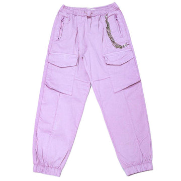 Pink Cargo Pocket With Chain Pants Nawao.com