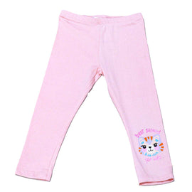 Pink Cat Placement Leggings Nawao.com