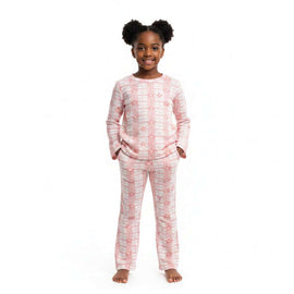 Pink Check Allover Print Casual Set Pale Pink 2 3 Years Nawao.com